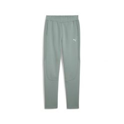 Damskie spodnie dresowe EVOSTRIPE PUMA Green Moon. Zielone spodnie dresowe Puma, bez wzorów, z dresówki. W wyprzedaży za 179.00 zł.