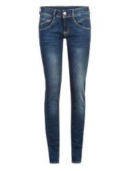 Herrlicher Dżinsy - Skinny fit - w kolorze granatowym rozmiar: W24. Niebieskie jeansy Herrlicher, z aplikacjami, klasyczne. Za 114.71 zł.