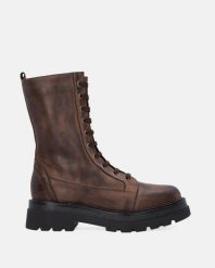 BRĄZOWE WORKERY ZE SKÓRY CIENIOWANEJ 13234 NA-SP TDM. Brązowe botki Venezia, bez wzorów, ze skóry, bez obcasa, bez zapięcia. Za 399.00 zł.