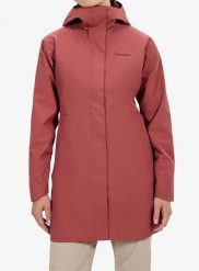 Parka przeciwdeszczowa damska Berghaus Omeara Long Shell Jacket. Czerwone płaszcze Berghaus, l, bez wzorów, bez kaptura. Za 775.49 zł.