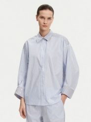 Munthe Koszula Filberto 251102325126 Niebieski Oversize. Niebieskie koszule Munthe, bez wzorów, z bawełny, bez kołnierzyka, bez ramiączek. Za 529.99 zł.