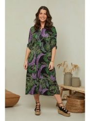 Curvy Lady Sukienka w kolorze czarnym ze wzorem rozmiar: 48/50. Czarne sukienki Curvy Lady, bez wzorów, z wiskozy, klasyczne, bez kołnierzyka, bez ramiączek, midi. Za 110.29 zł.