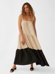 Undress Code Sukienka letnia Dolce Far Niente 562 Beżowy Regular Fit. Brązowe sukienki Undress Code, l, bez wzorów, z bawełny, bez kołnierzyka, bez ramiączek. Za 549.99 zł.