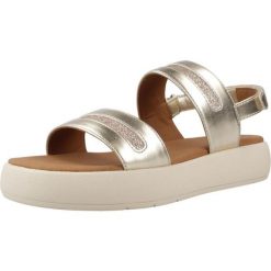 Sandały GEOX D CAMALEI Złoty. Żółte sandały Geox, bez wzorów, z syntetyku, sportowe, bez obcasa, bez zapięcia. Za 334.99 zł.