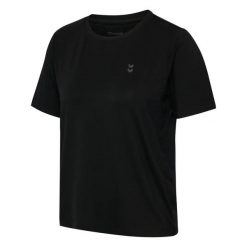 T-shirt damski Hummel Soft. Czarne t-shirty sportowe Hummel, l, bez wzorów, z elastanu, bez ramiączek, na fitness i siłownię. Za 130.34 zł.