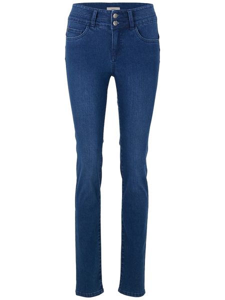 Heine Dżinsy - Skinny fit - w kolorze niebieskim rozmiar: 42. Niebieskie jeansy Heine, bez wzorów, klasyczne, z podwyższonym stanem. Za 39.31 zł.