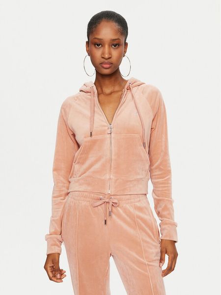Juicy Couture Bluza Madison JCWA122001 Beżowy Slim Fit. Brązowe bluzy Juicy Couture, xs, bez wzorów, z syntetyku, bez ramiączek, bez kaptura. Za 239.99 zł.
