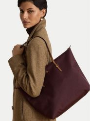 LAUREN RALPH LAUREN Torebka 431950007018 Bordowy. Czerwone shopper bag Lauren Ralph Lauren, bez wzorów, z materiału, bez dodatków. Za 799.99 zł.