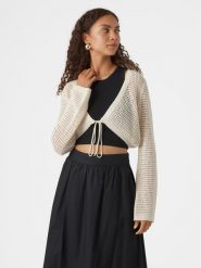 Vero Moda Kardigan Madera 10300292 Beżowy Regular Fit. Brązowe swetry Vero Moda, m, bez wzorów, z syntetyku, bez ramiączek. Za 79.99 zł.