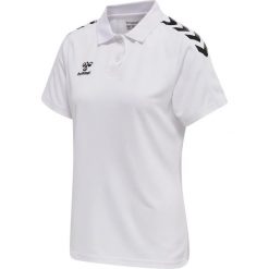 Damska koszulka polo Hummel Functional. Białe t-shirty sportowe Hummel, xl, bez wzorów, z materiału, bez ramiączek. Za 155.50 zł.