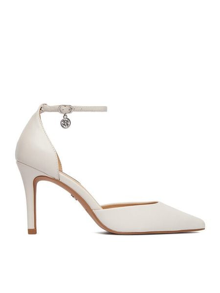 Nine West Szpilki CEO-CD23029-18 Biały. Białe szpilki Nine West, bez wzorów, z materiału, bez obcasa, na szpilce, bez zapięcia. Za 229.99 zł.