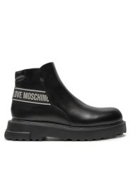 LOVE MOSCHINO Botki JA21024G1LIA0000 Czarny. Czarne botki Love Moschino, bez wzorów, ze skóry, bez obcasa, na płaskiej podeszwie, bez zapięcia. Za 559.99 zł.