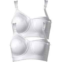 Biustonosz do karmienia piersią (2 pary) bonprix biały. Biustonosze marki bonprix. Za 59.98 zł.