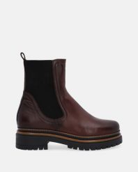 BRĄZOWE WORKERY DAMSKIE T60204 CHOCOLATE. Brązowe botki Venezia, bez wzorów, ze skóry, bez obcasa, bez zapięcia. Za 299.00 zł.
