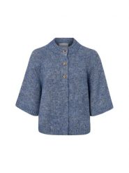 Neo Noir Kardigan z zawartością wełny - Benuta Fluffy Kobiety niebieski, 36. Niebieskie swetry Neo Noir, bez wzorów, z wełny, eleganckie, bez ramiączek. Za 349.95 zł.