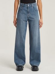 G-Star Dżinsy - Loose fit - w kolorze niebieskim rozmiar: W30/L34. Niebieskie jeansy G-Star, l, z aplikacjami, ze skóry, klasyczne, z podwyższonym stanem. Za 344.45 zł.