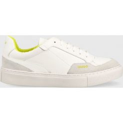 HUGO sneakersy Hannah LowCut 50471245.127 kolor biały. Białe buty sportowe lifestyle Hugo, bez wzorów, z gumy, sportowe, z okrągłym noskiem, bez zapięcia. Za 849.99 zł.