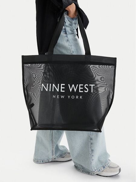 Nine West Torebka EO-Eloura-LA374-4074 Czarny. Czarne shopper bag Nine West, bez wzorów, z materiału, bez dodatków. Za 63.99 zł.