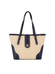 Beverly Hills Polo Club Torebka BHPC-C-010-07 Granatowy. Niebieskie shopper bag Beverly Hills Polo Club, bez wzorów, z tworzywa sztucznego, bez dodatków. Za 219.99 zł.