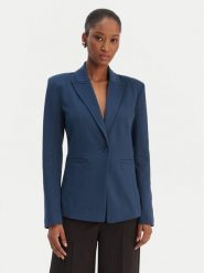 Patrizia Pepe Marynarka 8S0584/A715-CA97 Niebieski Regular Fit. Niebieskie marynarki i żakiety Patrizia Pepe, s, bez wzorów, z wiskozy, bez ramiączek. Za 1,859.00 zł.