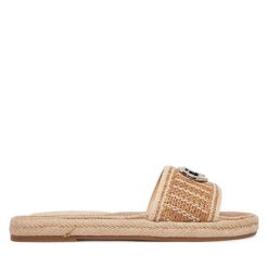 Espadryle Guess. Brązowe espadryle Guess, z aplikacjami, bez obcasa. Za 559.99 zł.