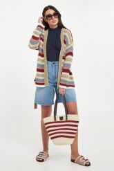 Kardigan damski lniany Bonito WEEKEND MAX MARA. Swetry Weekend Max Mara, s, bez wzorów, ze lnu, bez ramiączek. Za 1,519.00 zł.