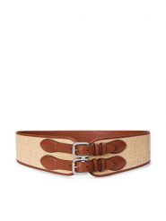LAUREN RALPH LAUREN Pasek Damski 412961650001 Beżowy. Brązowe paski Lauren Ralph Lauren, bez wzorów, ze skóry. Za 569.99 zł.