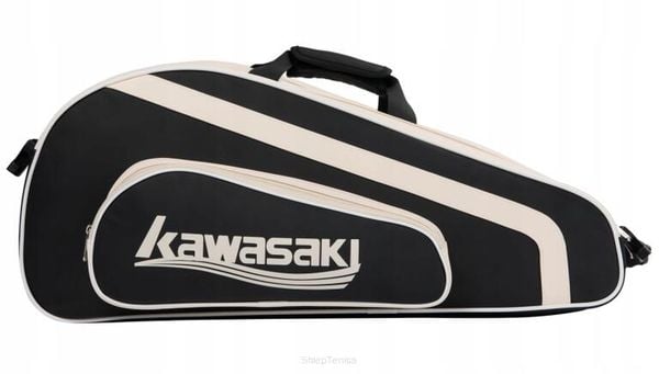 Torba do badmintona Kawasaki K1G00-C8903. Czarne torby sportowe Kawasaki, bez wzorów, z materiału, na ramię, duże. Za 349.99 zł.