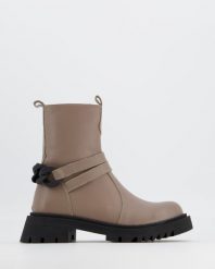 BOTKI DAMSKIE G069B812 TAN. Botki Venezia, bez wzorów, ze skóry, bez obcasa, bez zapięcia. Za 249.00 zł.