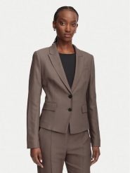 BOSS Marynarka Jia18 50564479 Brązowy Slim Fit. Brązowe marynarki i żakiety Boss, bez wzorów, z lyocellu, bez ramiączek. Za 1,909.00 zł.