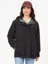 Marmot Kurtka przeciwdeszczowa "All Weather" w kolorze czarnym rozmiar: XS. Czarne kurtki przeciwdeszczowe Marmot, s, bez wzorów, z materiału, bez kaptura, outdoorowe. Za 229.46 zł.