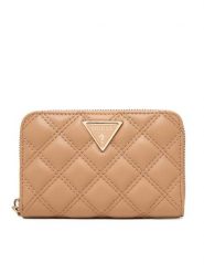 Guess Portfel Giully II Sgl SWQG96 73140 Beżowy. Brązowe portfele Guess, z aplikacjami, ze skóry. Za 259.99 zł.