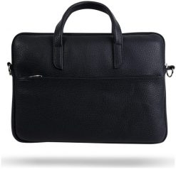 Torba Baltan 14'' czarny. Czarne torby na laptopa Baltan, bez wzorów, ze skóry, na ramię. Za 429.00 zł.