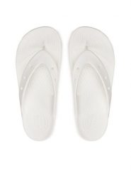 Crocs Japonki Classic Platform Flip W 207714 Biały. Białe japonki Crocs, bez wzorów, z tworzywa sztucznego. Za 109.99 zł.