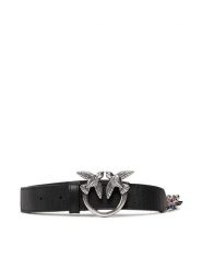 Pinko Pasek Damski Love Chandelier Belt H3 20222 PLT01 1H214A.A088 Czarny. Czarne paski Pinko, bez wzorów, ze skóry. Za 999.99 zł.