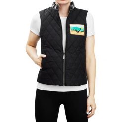 Damska kurtka bez rękawów Galop Wear. Niebieskie kurtki GALOP WEAR, xs, z aplikacjami, z acetatu, eleganckie, bez kaptura. Za 129.00 zł.