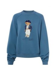 Polo Ralph Lauren Bluza Kobiety Bawełna niebieski, L. Niebieskie bluzy Polo Ralph Lauren, l, z aplikacjami, z bawełny, eleganckie, bez ramiączek, bez kaptura. Za 1,299.95 zł.