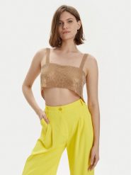 Gaudi Top 411FD44003 Złoty Regular Fit. Żółte topy Gaudi, bez wzorów, z syntetyku, bez kołnierzyka, bez ramiączek. Za 79.99 zł.