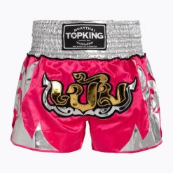 Spodenki treningowe Top King Thai Boxing. Czerwone szorty sportowe TOP KING, bez wzorów, z materiału, na fitness i siłownię. Za 209.99 zł.