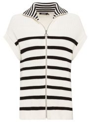 Olsen Kardigan 11003958 Biały Regular Fit. Białe swetry Olsen, bez wzorów, z bawełny, bez ramiączek. Za 499.99 zł.