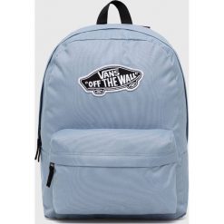 Vans plecak duży z aplikacją. Niebieskie plecaki Vans, z aplikacjami, do ręki, bez dodatków. Za 179.99 zł.