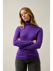 AUTHENTIC CASHMERE Kaszmirowy golf "Bise" w kolorze fioletowym rozmiar: M. Różowe swetry AUTHENTIC CASHMERE, m, bez wzorów, z kaszmiru, bez ramiączek. Za 347.99 zł.