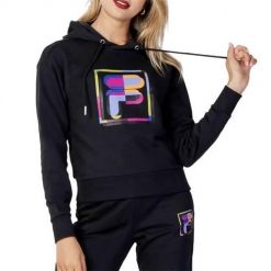 Bluza sportowa damska Fila Brissago Cropped Hoody. Bluzy z kapturem Fila, m, bez wzorów, z kapturem. Za 255.75 zł.
