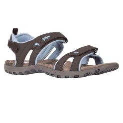 Sandały Trekkingowe Damskie Serac. Niebieskie sandały Trespass, bez wzorów, z tkaniny, bez obcasa, na obcasie, bez zapięcia. Za 165.99 zł.