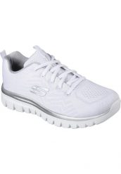 Trampki Skechers Get Connected 12615WSL, Biały, Kobiety. Białe trampki Skechers, bez wzorów, z materiału, bez zapięcia. Za 249.99 zł.