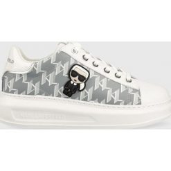 Karl Lagerfeld sneakersy skórzane KAPRI KL62530M.1LL kolor szary. Szare buty sportowe lifestyle KARL LAGERFELD, bez wzorów, sportowe, z okrągłym noskiem, bez zapięcia. W wyprzedaży za 719.99 zł.