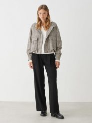 OPUS Kurtka przejściowa "Hemma" w kolorze beżowym ze wzorem rozmiar: 36. Brązowe kurtki Opus, bez wzorów, bez kaptura. Za 217.99 zł.