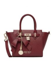 Nine West Torebka CEO-Chelsea-Charm-I-LX10187 Bordowy. Czerwone torebki klasyczne Nine West, bez wzorów, z materiału, bez dodatków. Za 329.99 zł.