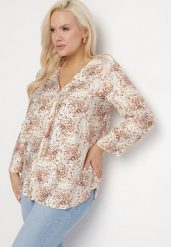 Brązowa Bluzka z Wiskozą w Abstrakcyjny Print Silzia. Brązowe bluzki Born2be, plus size, bez wzorów, z wiskozy, bez kołnierzyka, plus size, bez ramiączek. W wyprzedaży za 63.74 zł.
