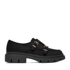 Półbuty JENNY. Czarne półbuty wsuwane Jenny, bez wzorów, bez obcasa, na płaskiej podeszwie. Za 149.99 zł.